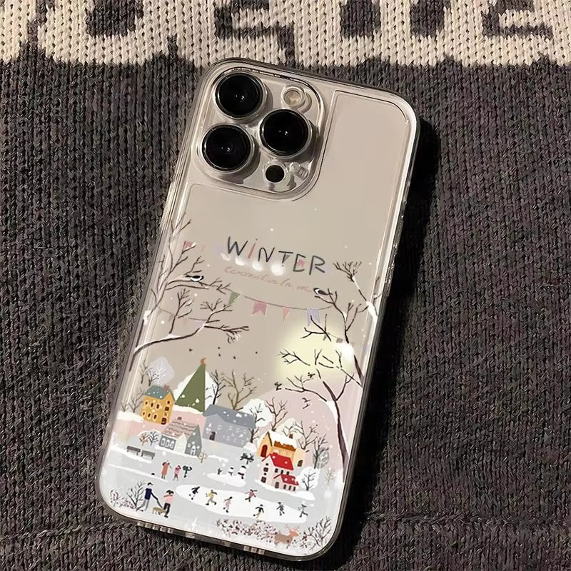 Samsung Galaxy A55 - Piękne zimowe etui na telefon z